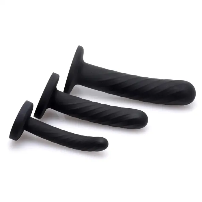 Trinity Vibes Female Sex Toys Trinity StrapOn Silicone 3 Piece Dildo Set