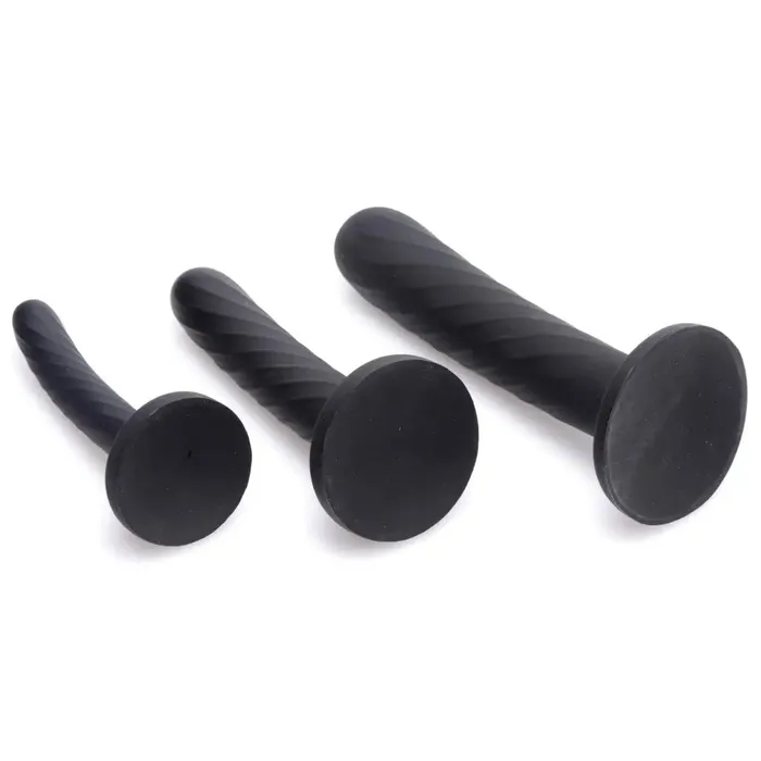 Trinity Vibes Female Sex Toys Trinity StrapOn Silicone 3 Piece Dildo Set Trinity Vibes Female Sex Toys Trinity StrapOn Silicone 3 Piece Dildo Set