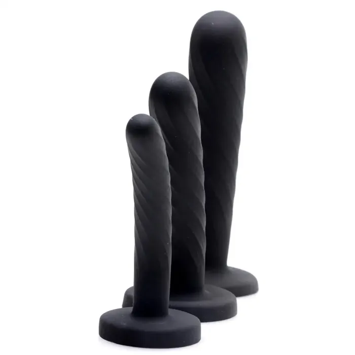 Trinity Vibes Female Sex Toys Trinity StrapOn Silicone 3 Piece Dildo Set Trinity Vibes Female Sex Toys Trinity StrapOn Silicone 3 Piece Dildo Set
