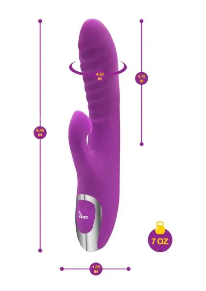 Viben Frenzy Rabbit Vibe W Clit Suction Berry Viben Vibrators Viben Frenzy Rabbit Vibe W Clit Suction Berry Viben Vibrators