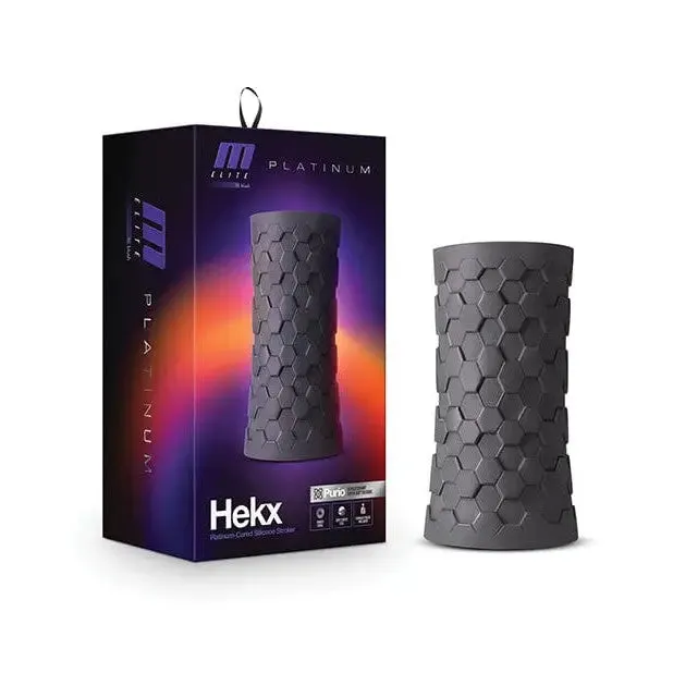 Vibrators Blush Blush M Elite Platinum Hekx Silicone Stroker by Blush