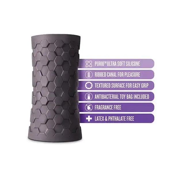 Vibrators Blush Blush M Elite Platinum Hekx Silicone Stroker by Blush