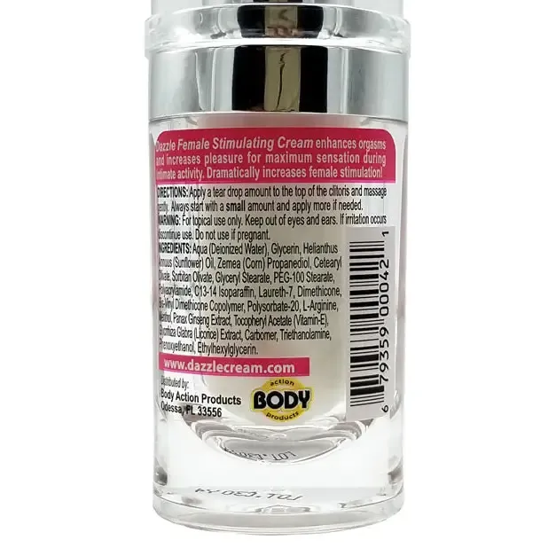 Vibrators Body Action Products Dazzle Female Stimulating Cream 5 oz Vibrators Body Action Products Dazzle Female Stimulating Cream 5 oz