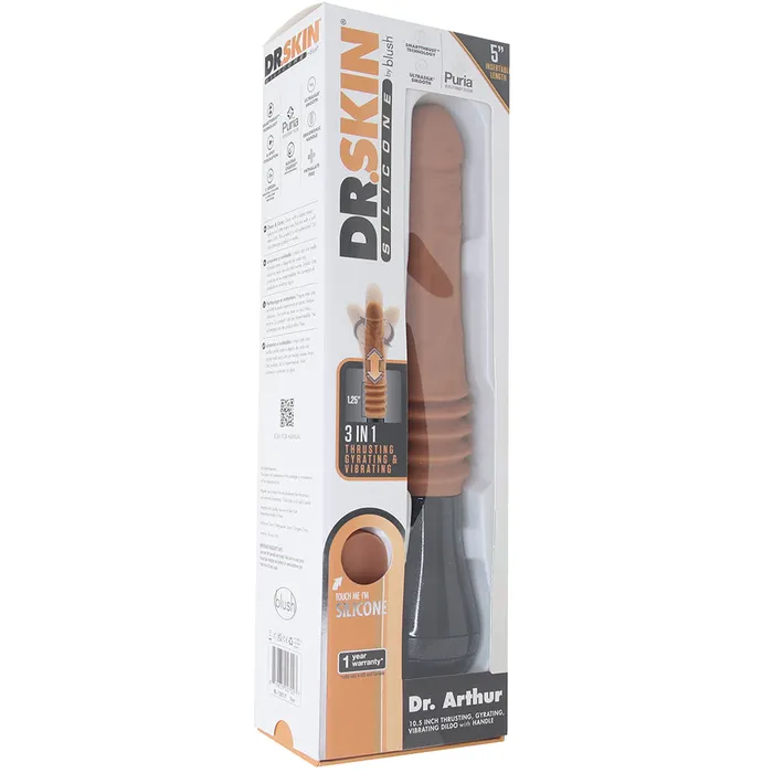 Vibrators Dr Skin Dr Arthur Thrusting Gyrating Vibe Blush