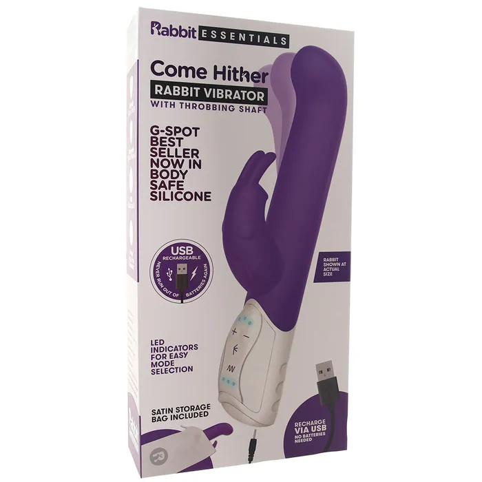 Vibrators Electric Eel Come Hither GSpot Rabbit Vibe in Purple