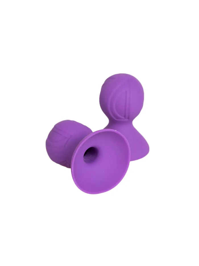 Vibrators HonourSkintwocom Purple Silicone Nipple Suckers