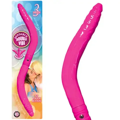 Vibrators Novelties By Nasswalk Bendable Double Vibe Waterproof Pink