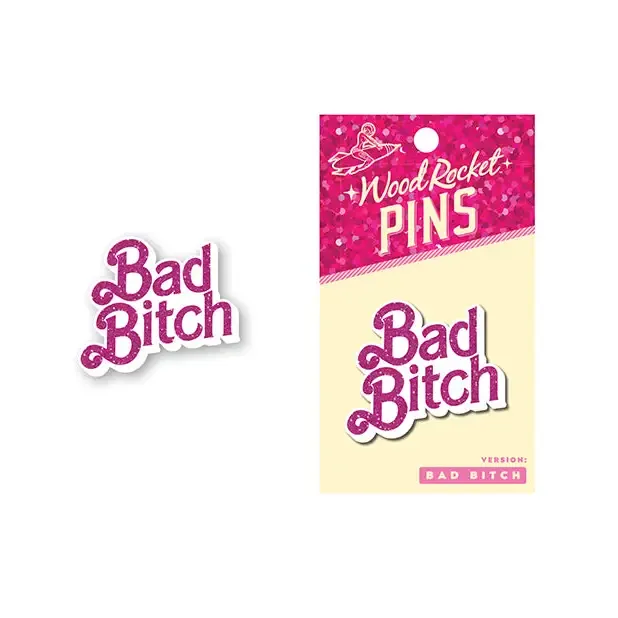 Vibrators Wood Rocket LLC Wood Rocket Bad Bitch Enamel Pin