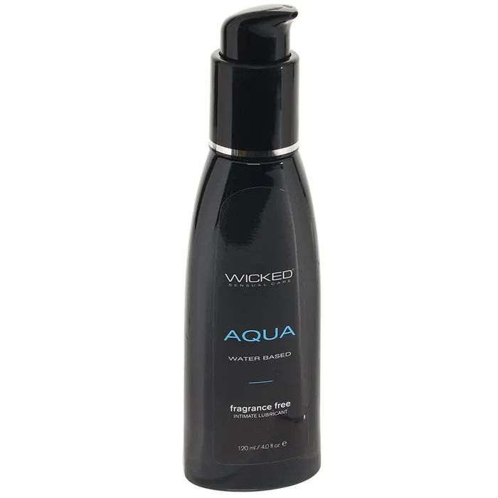 Wicked Sensual Care Vibrators Aqua Fragrance Free Water Based Lube 4oz120ml