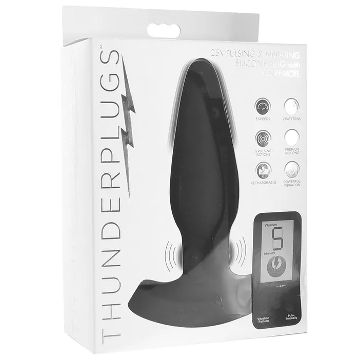 XR Brands Anal Thunder Plugs Pulsing Vibrating Remote Plug XR Brands Anal Thunder Plugs Pulsing Vibrating Remote Plug