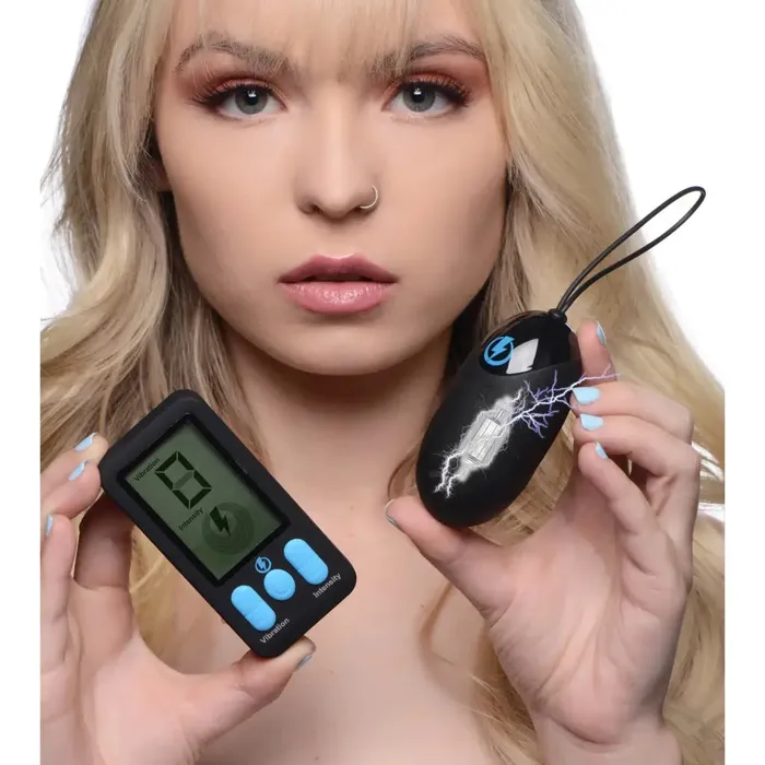 Zeus Electrosex Zeus EStim Pro Silicone Vibrating Egg with Remote Control Female Sex Toys