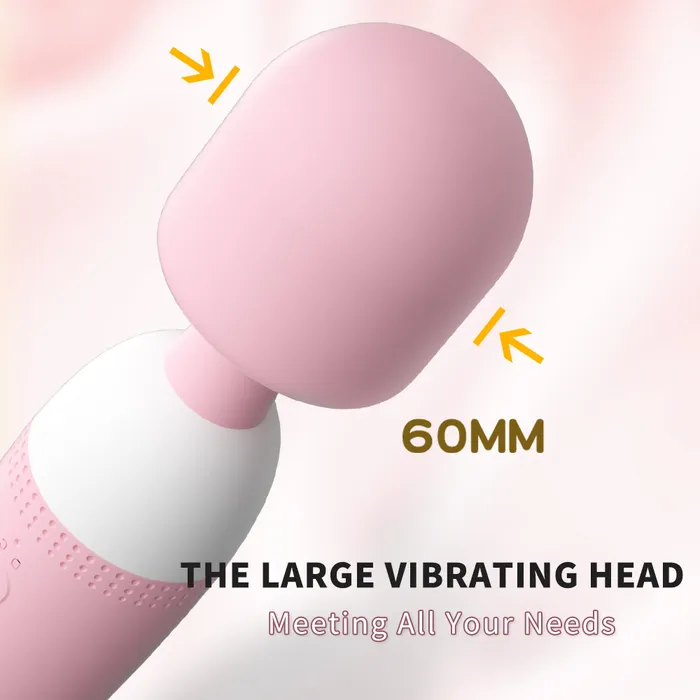 Amovibe Wand Vibrator with Licking Tongue Vibrating Head Female Sex Toys