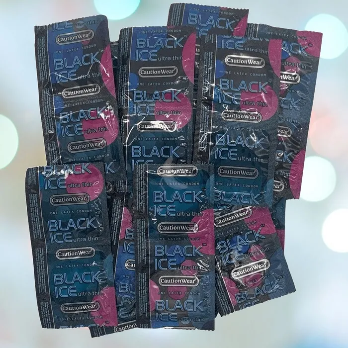 Anal Caution Wear Caution Wear Black Ice Condoms