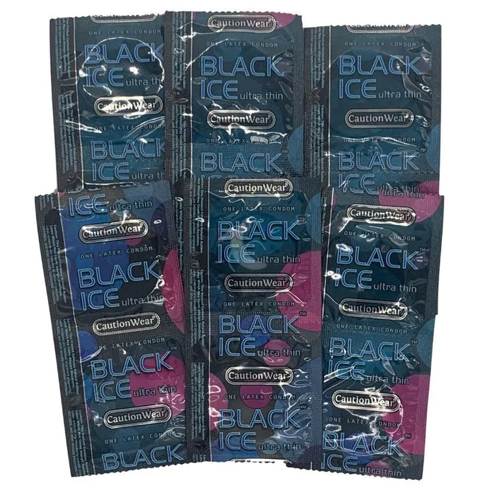 Anal Caution Wear Caution Wear Black Ice Condoms