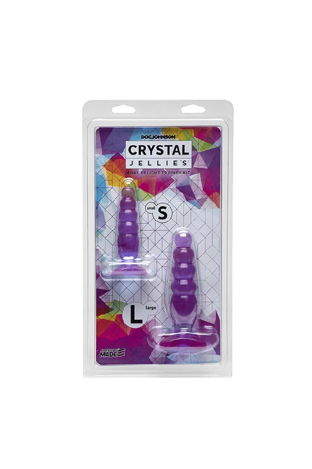 Anal Doc Johnson Crystal Jellies by Doc Johnson Anal Delight Trainer Kit Purple