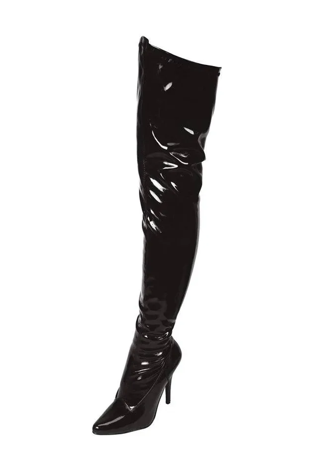 Anal Lapdance Shoes LS100 Thigh High Boot Black Lapdance