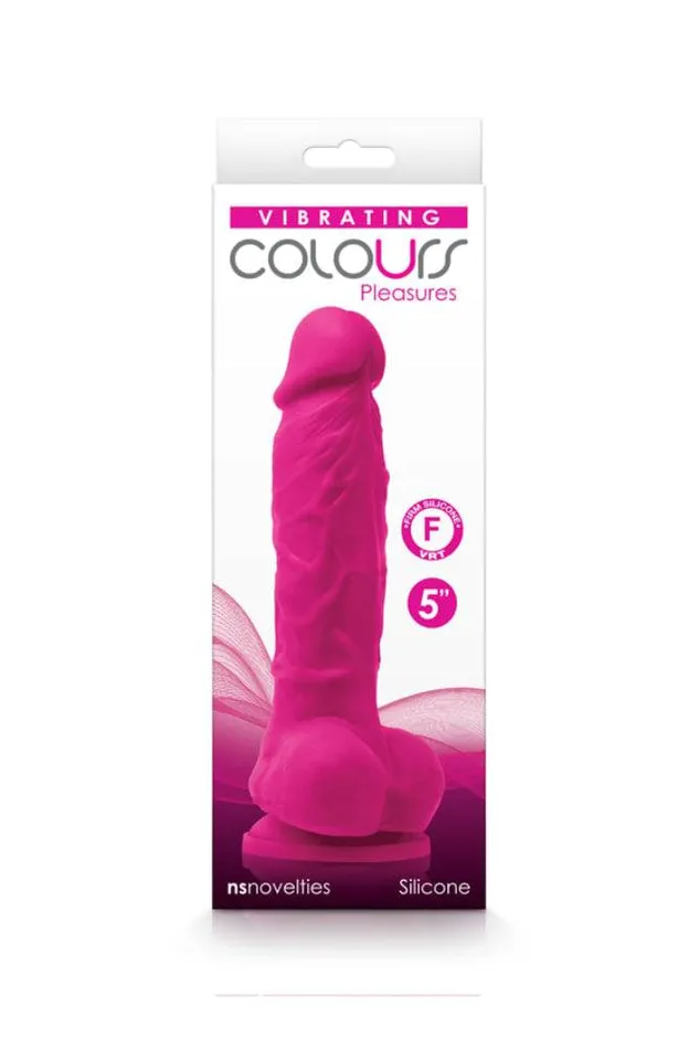Anal NS Novelties NS Novelties Colours 5 Inch Pleasures Vibrating Dildo Assorted Colors