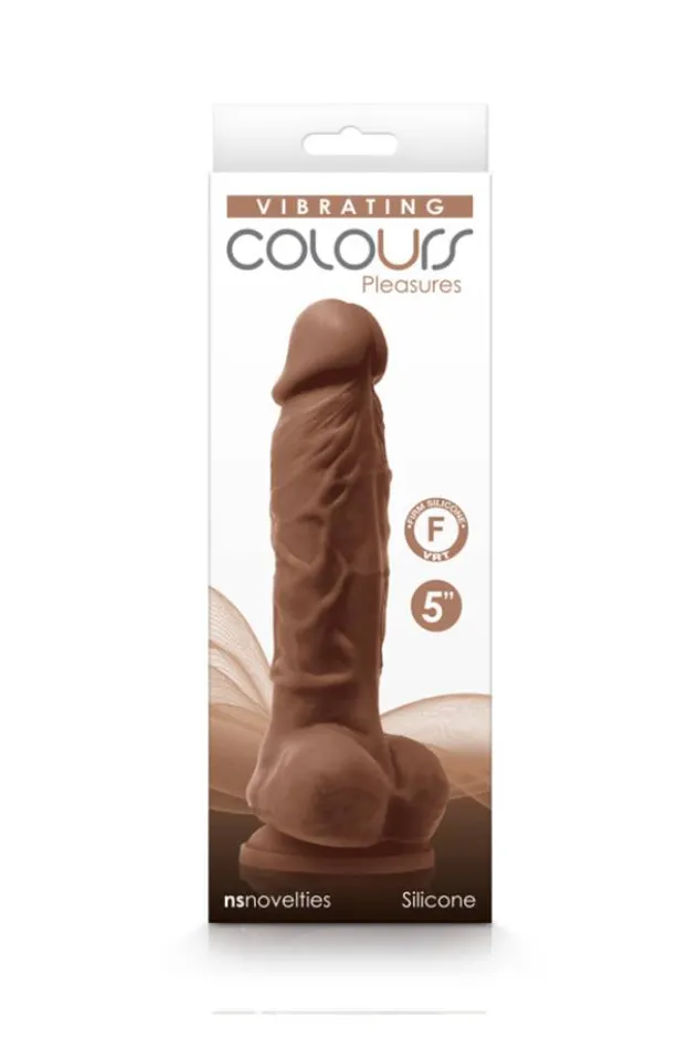 Anal NS Novelties NS Novelties Colours 5 Inch Pleasures Vibrating Dildo Assorted Colors