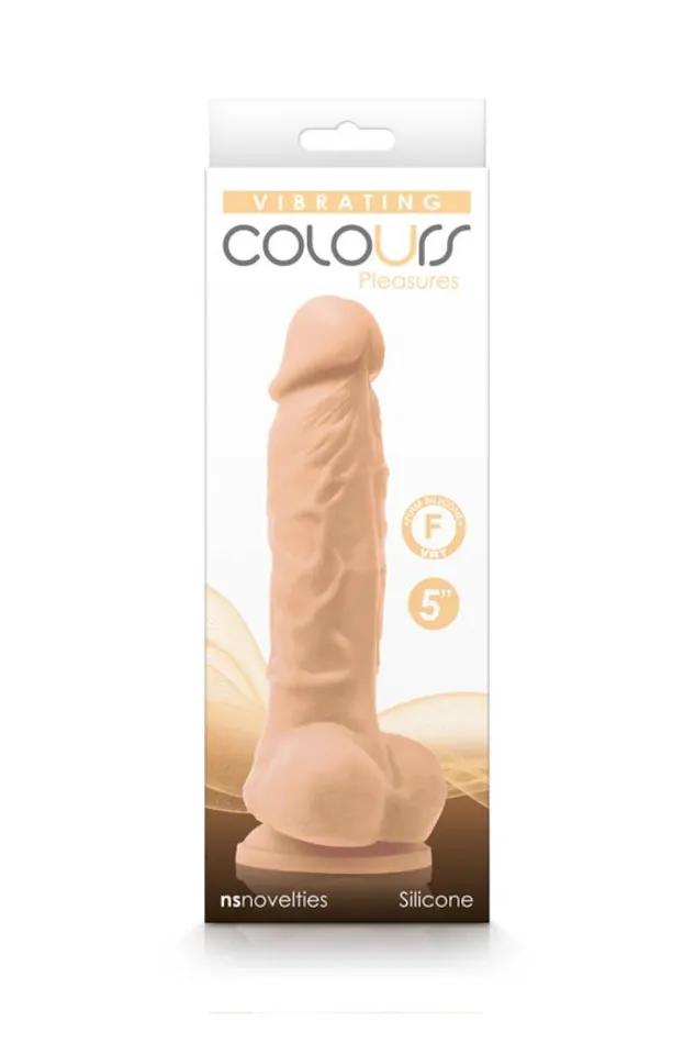 Anal NS Novelties NS Novelties Colours 5 Inch Pleasures Vibrating Dildo Assorted Colors