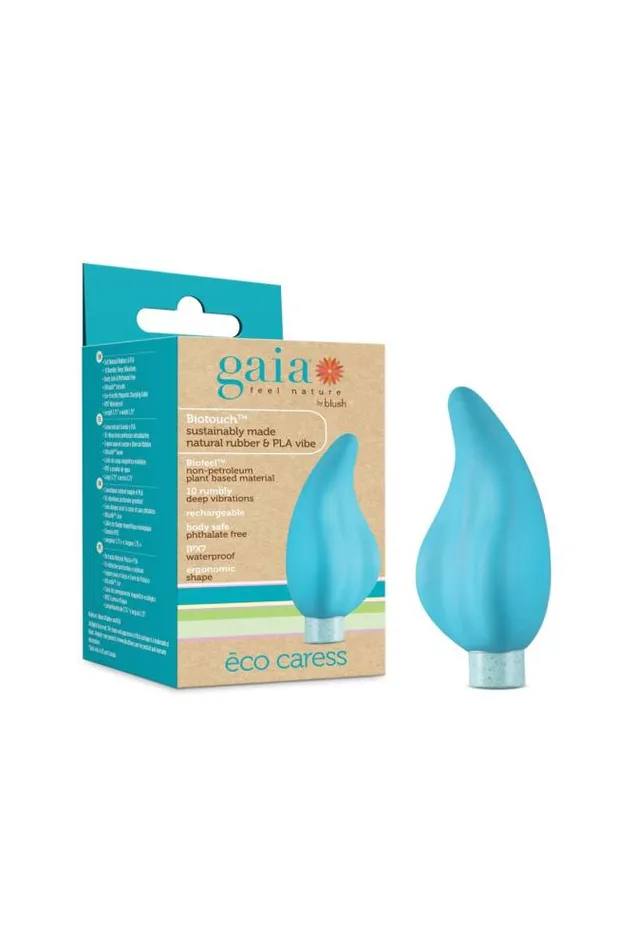 Blush Blush Novelties Gaia Eco Caress Mini Vibrator Turquoise Vibrators