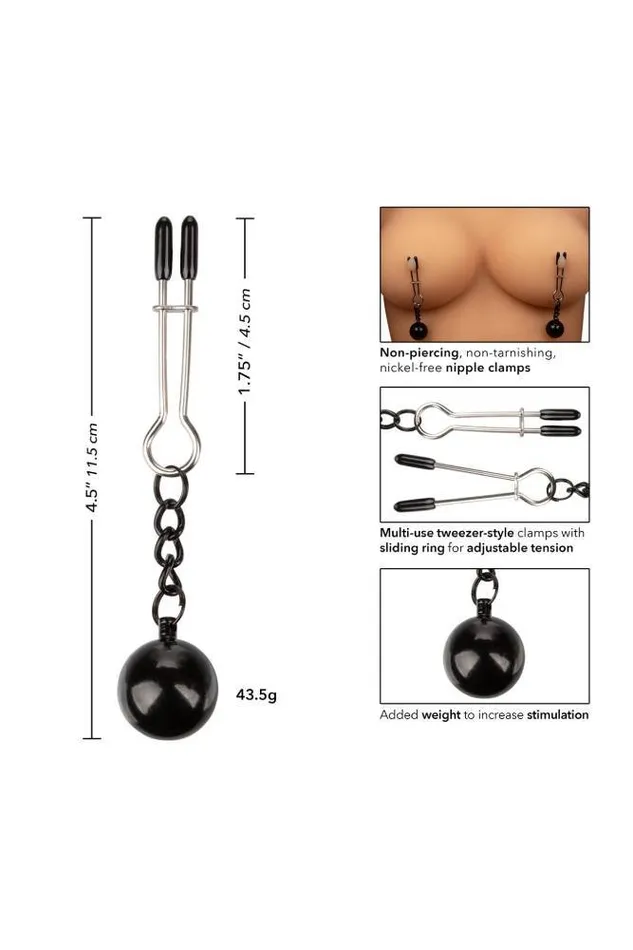 Cal Exotics Cal Exotics Nipple Grips Weighted Tweezer Female Sex Toys