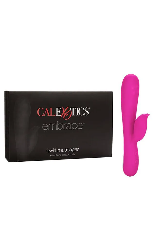 Cal Exotics Vibrators Cal Exotics Embrace Swirl Dual Massager Pink