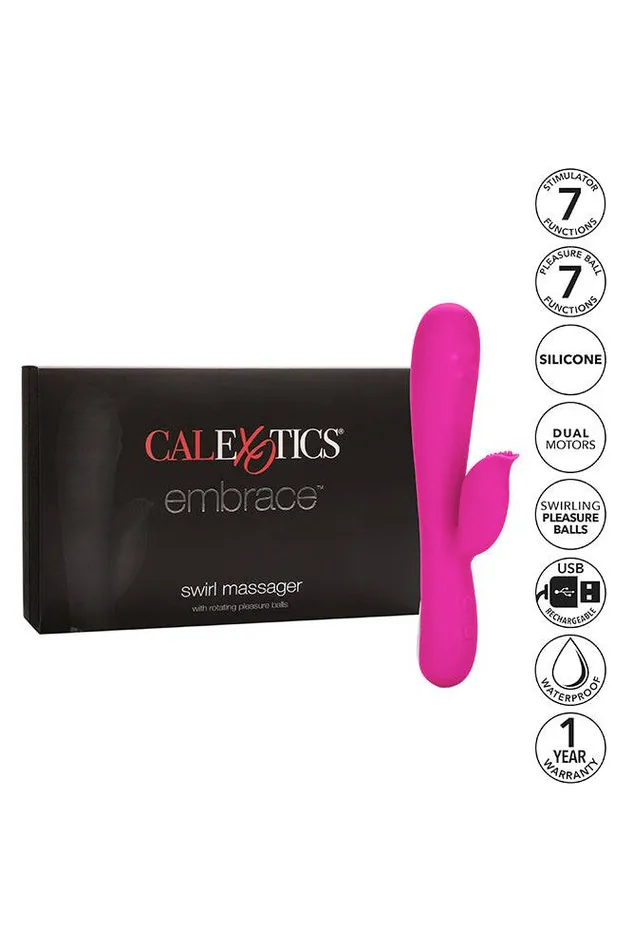 Cal Exotics Vibrators Cal Exotics Embrace Swirl Dual Massager Pink