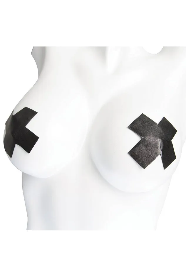 Coquette 1892 Cross Pasties Black Coquette Anal