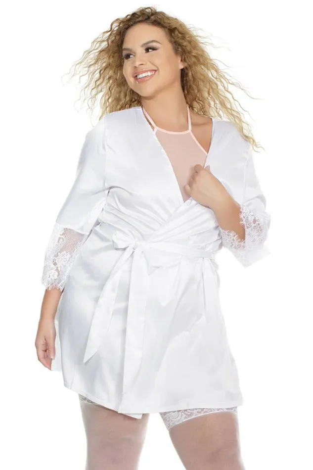 Coquette 7142X Robe White OSXL Coquette Male Sex Toys