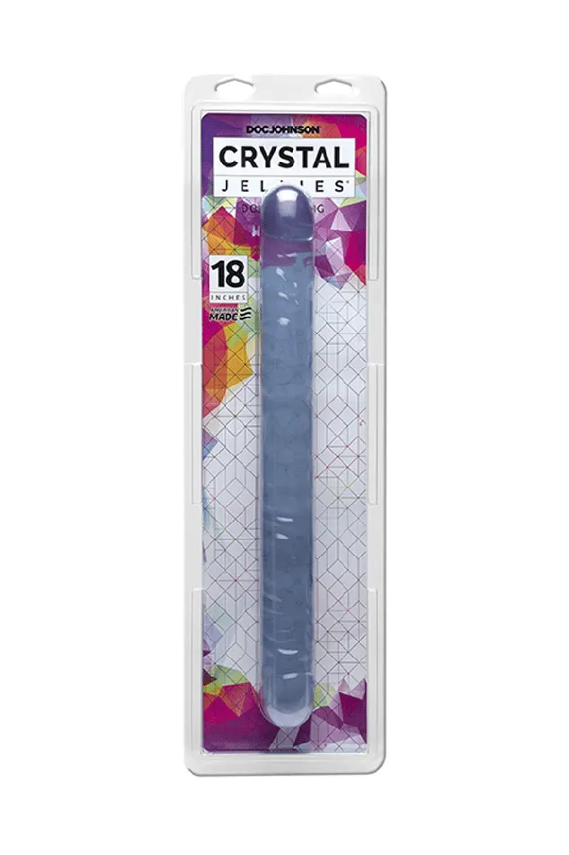 Crystal Jellies by Doc Johnson 18 Inch Double Ended Dildo Clear Doc Johnson Dildos
