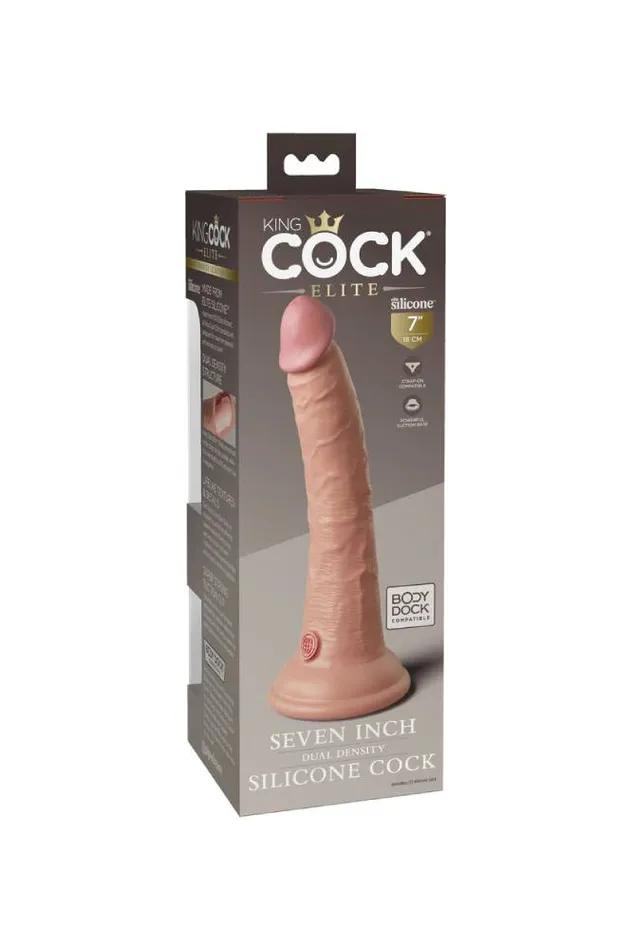 Dildos Pipedream Pipedream King Cock Elite Dual Density 7 Silicone Dildo Beige