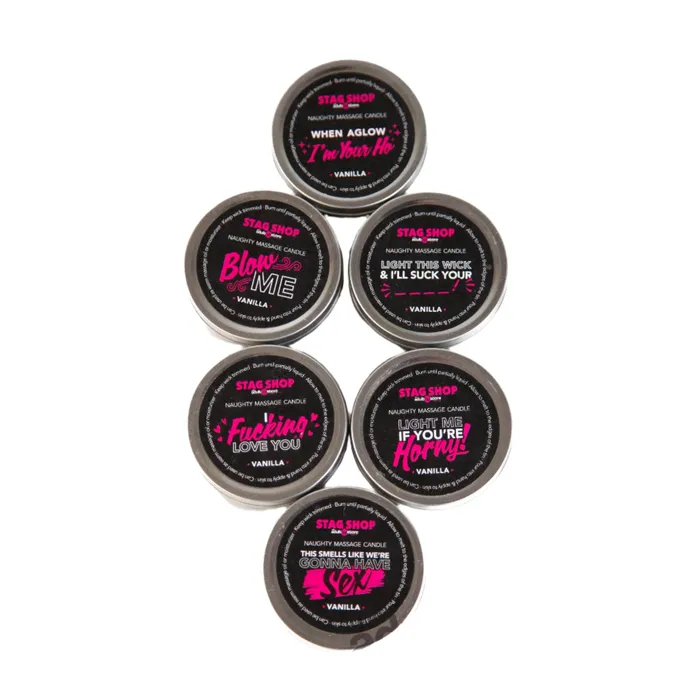 Dildos Stag Shop Stag Shop Mini Naughty Massage Candle Vanilla Scented Various Styles