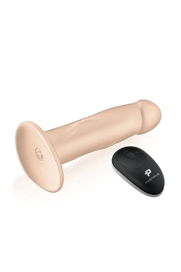 Electric Eel Pegasus 8 Vibrating Realistic Dildo With Harness Beige Electric Eel Female Sex Toys