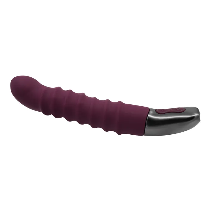Female Sex Toys Excellent Power Excellent Power Titanz Rotating Ribbed Beaded GSpot Vibrator Rubine Red