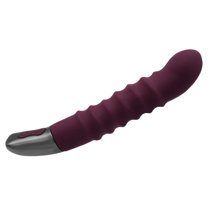 Female Sex Toys Excellent Power Excellent Power Titanz Rotating Ribbed Beaded GSpot Vibrator Rubine Red