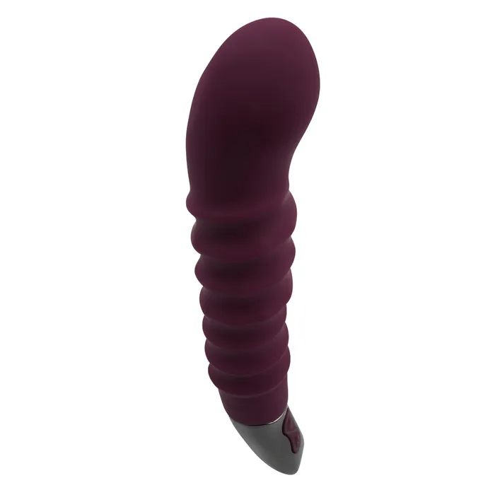 Female Sex Toys Excellent Power Excellent Power Titanz Rotating Ribbed Beaded GSpot Vibrator Rubine Red