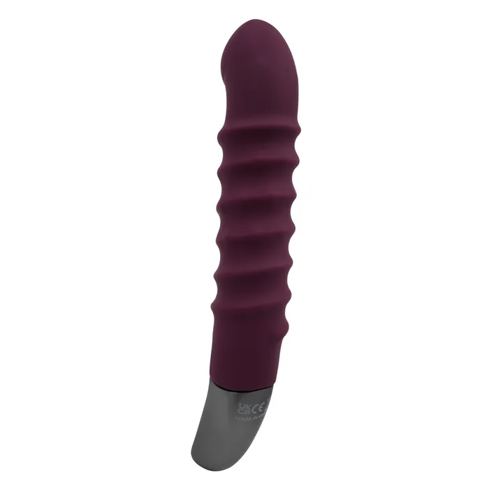 Female Sex Toys Excellent Power Excellent Power Titanz Rotating Ribbed Beaded GSpot Vibrator Rubine Red