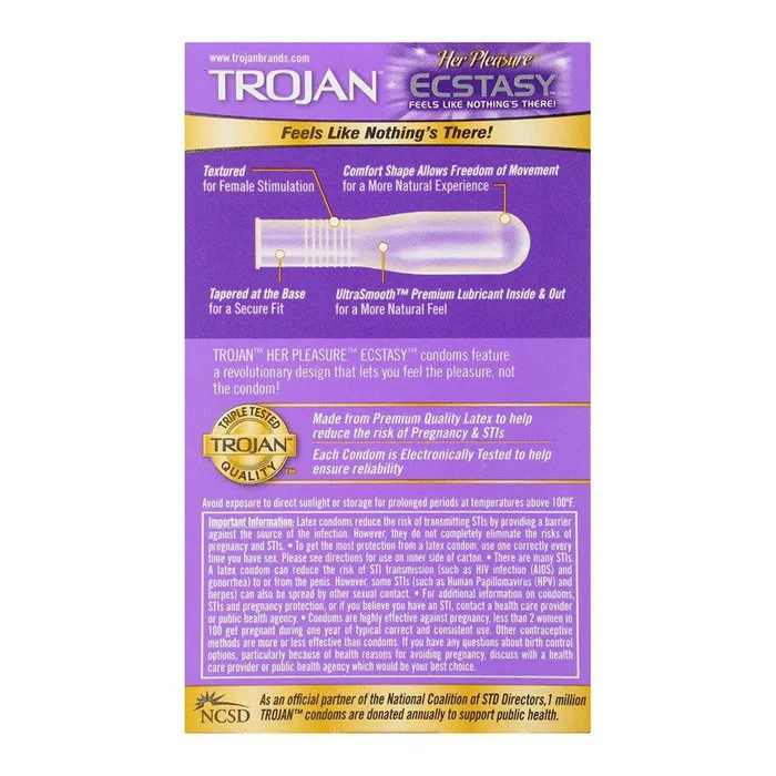 Female Sex Toys Trojan Trojan Her Pleasure Ecstasy Textured Condoms