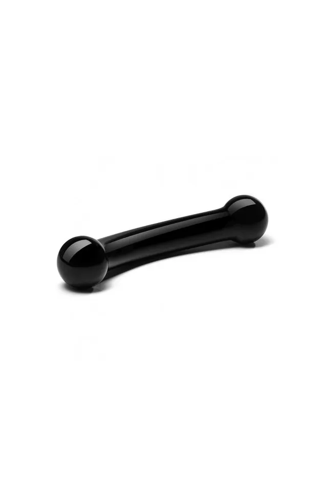 Gls Double Bull 55 Black Curved Glass Dildo Electric Eel Dildos