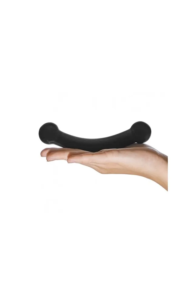 Gls Double Bull 55 Black Curved Glass Dildo Electric Eel Dildos