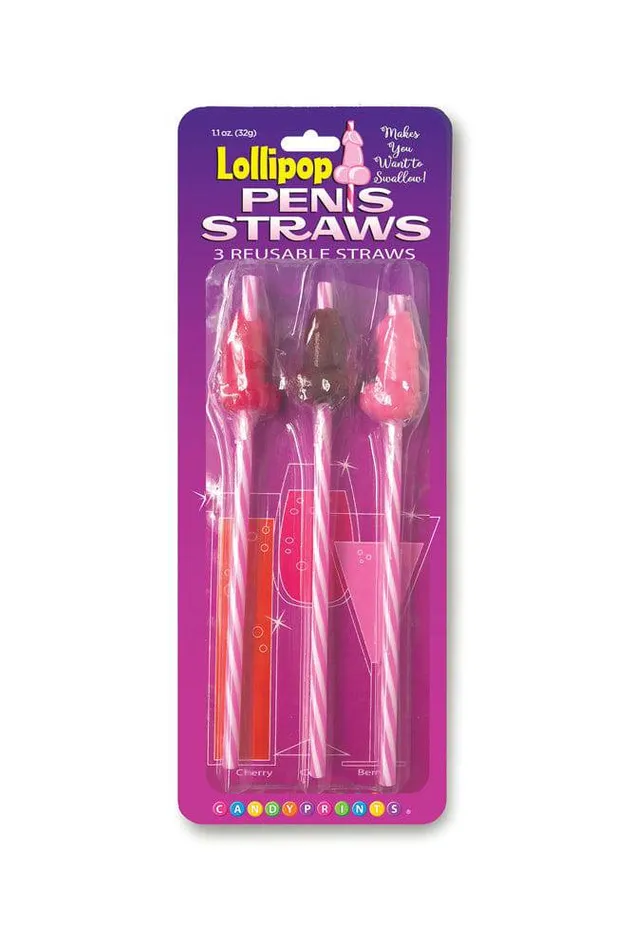Kheper Games Little Genie Candyprints Lollipop Penis Straws Male Sex Toys