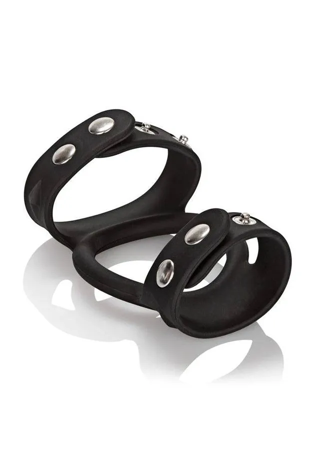 Male Sex Toys Cal Exotics Cal Exotics Silicone TriSnap Cock Ball Cage Black Male Sex Toys Cal Exotics Cal Exotics Silicone TriSnap Cock Ball Cage Black