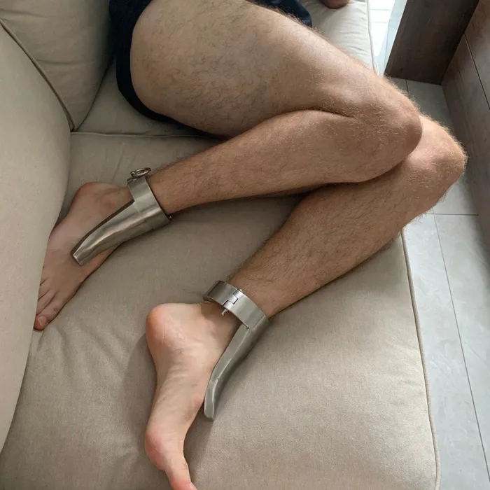 Male Sex Toys Oxyshop Handmade Ballet Ankle Cuffs Forced high heels training Male Sex Toys Oxyshop Handmade Ballet Ankle Cuffs Forced high heels training