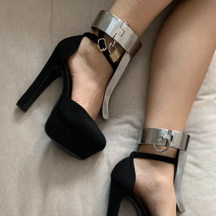 Male Sex Toys Oxyshop Handmade Ballet Ankle Cuffs Forced high heels training