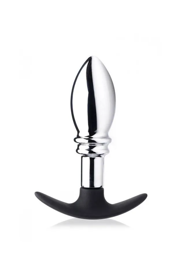 Male Sex Toys XR Brands Master Series Dark Stopper Metal and Silicone Anal Plug XR Brands Male Sex Toys XR Brands Master Series Dark Stopper Metal and Silicone Anal Plug XR Brands