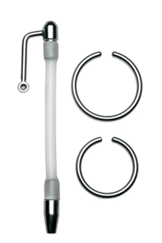 Male Sex Toys XR Brands XR Brands Master Series Inertia Flexible Cum Thru Penis Plug