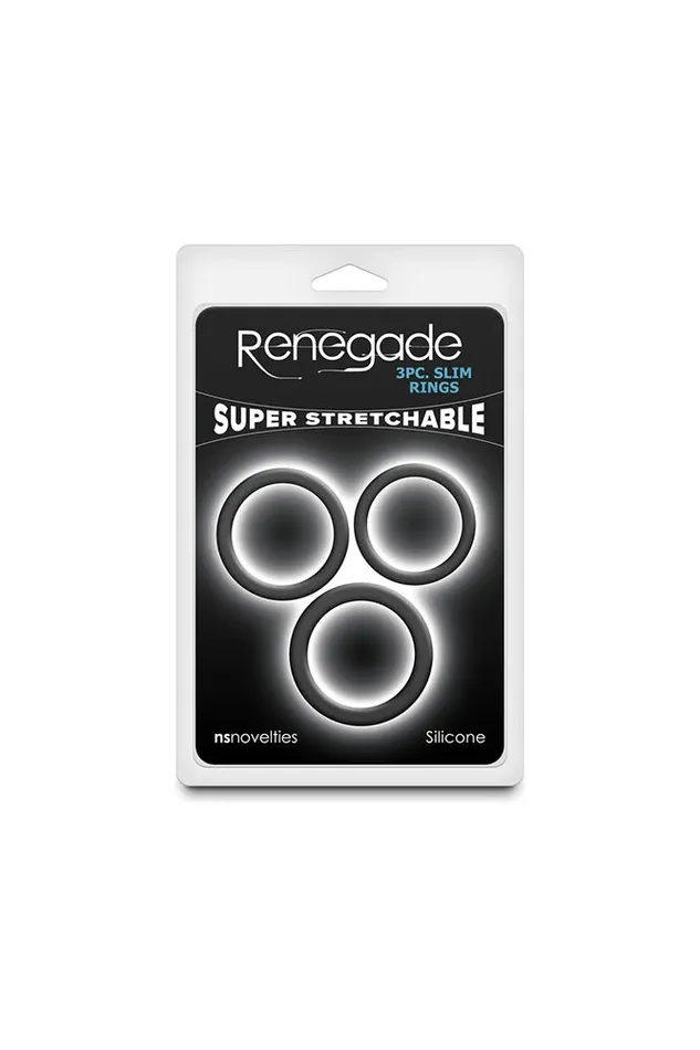 NS Novelties Renegade Slim Rings Cock Rings 3 Pack NS Novelties Anal