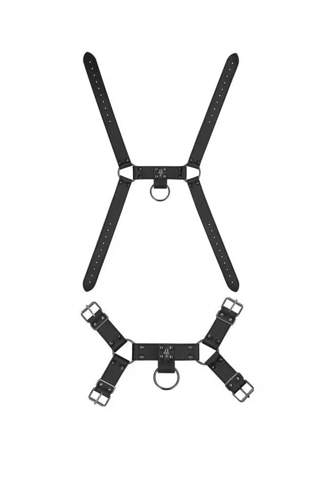 Ouch by Shots Toys Skulled Spiked Male Harness Black Shots Toys Dildos