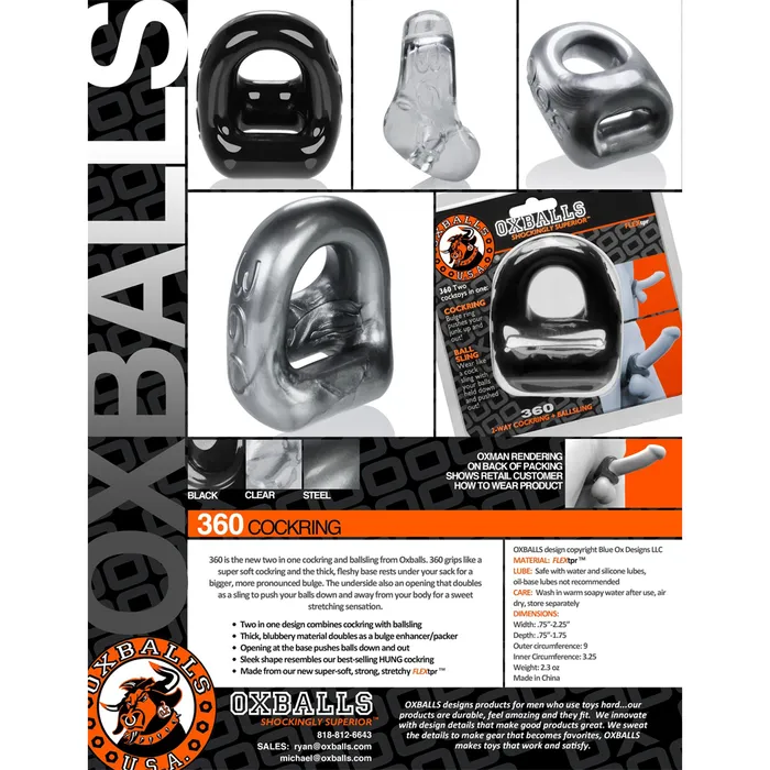 Oxballs 360 Cockring Black OXBALLS Anal