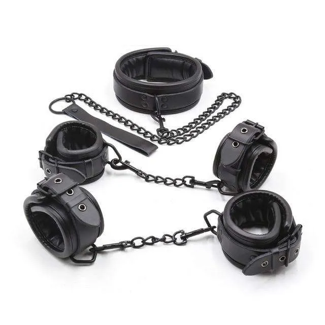 Oxyshop Restraints Premium Leather BDSM Restraints Set